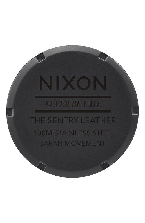Nixon The Sentry Leather Strap Watch, 42mm In Multi