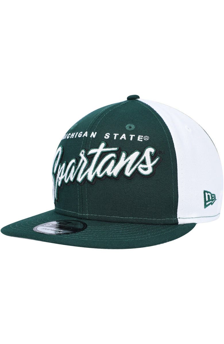 New Era Men's New Era Green Michigan State Spartans Outright 9FIFTY Snapback Hat, Alternate, color, Green