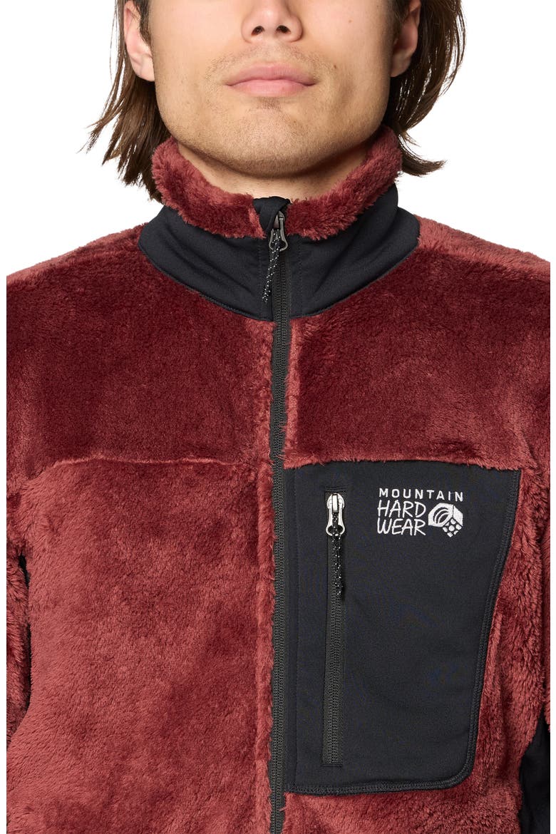 Polartec® High Loft Fleece Jacket, Alternate, color, BOURBON BROWN/ BLACK