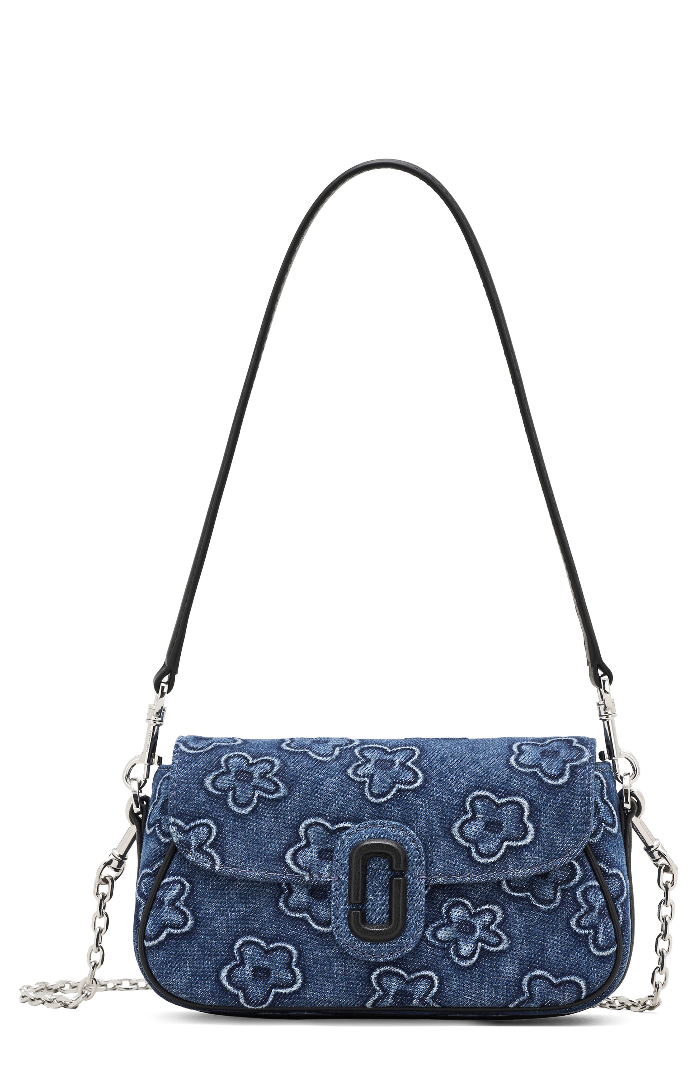 Marc Jacobs The Puffy Daisy Denim Clover Shoulder Bag, Main, color, 