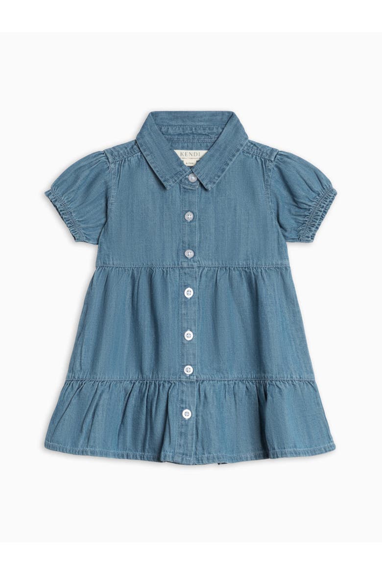 Organic Milly Chambray Shirt Dress, Main, color, Chambray