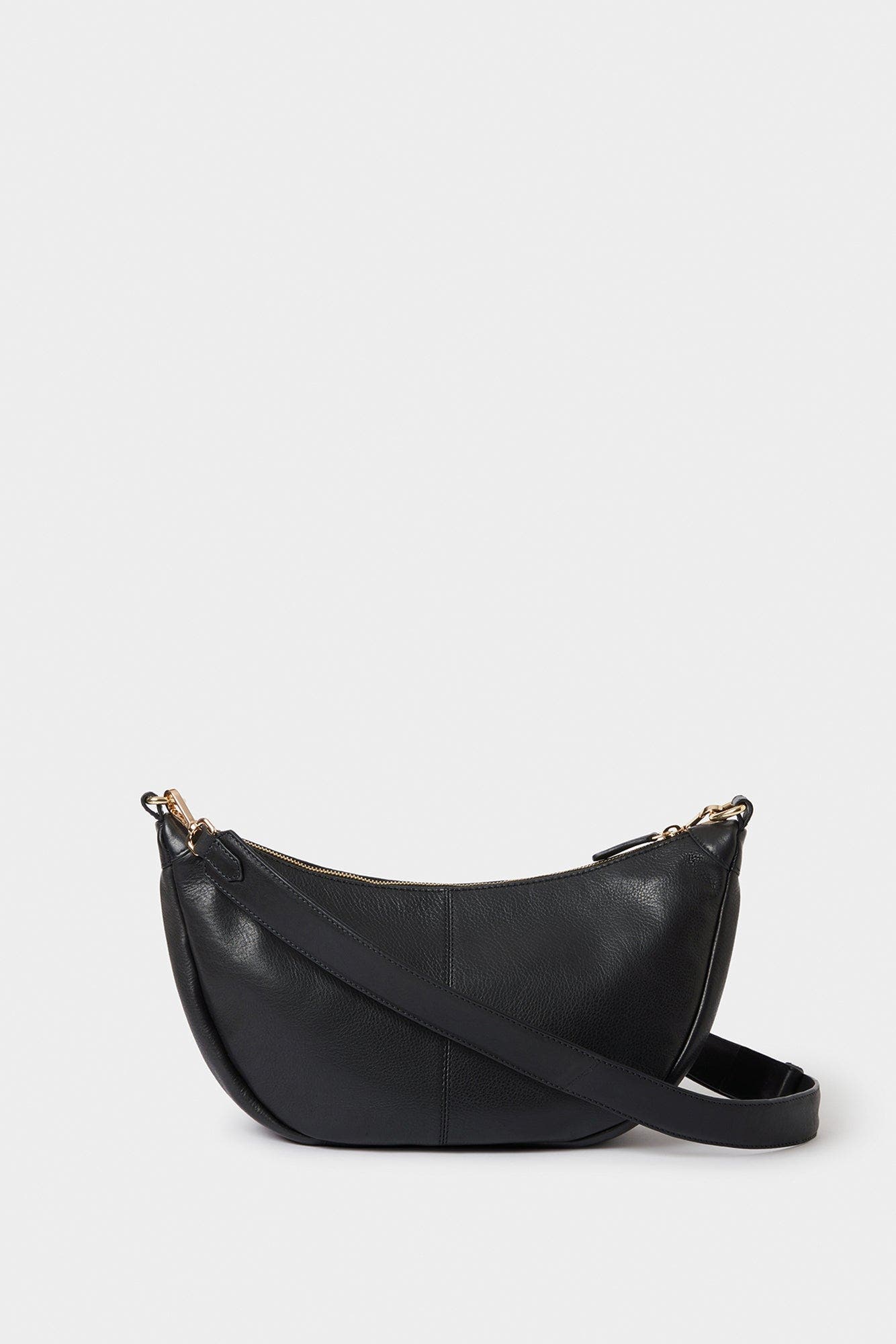 Osprey London The Oxford Leather Sling Bag, Main, color, Black