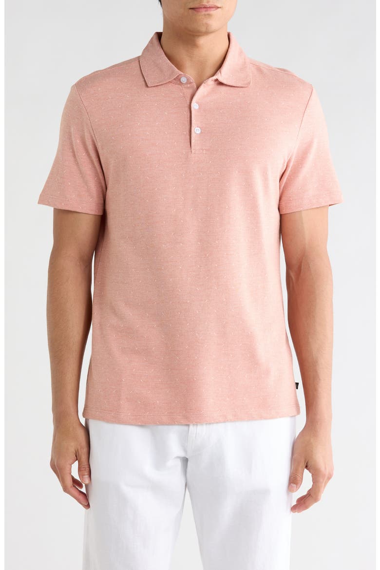 Alvaro Cotton Blend Knit Polo, Main, color, CORAL