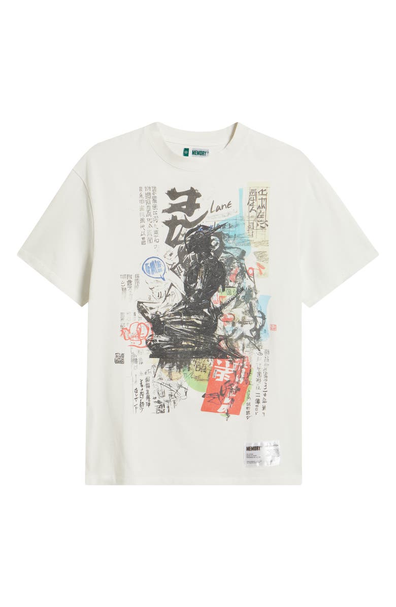 MEMORY LANE Ninja Graffiti Graphic T-Shirt, Alternate, color, Off White