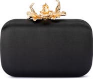 Olga Berg Adele Orchid Lock Frame Clutch
