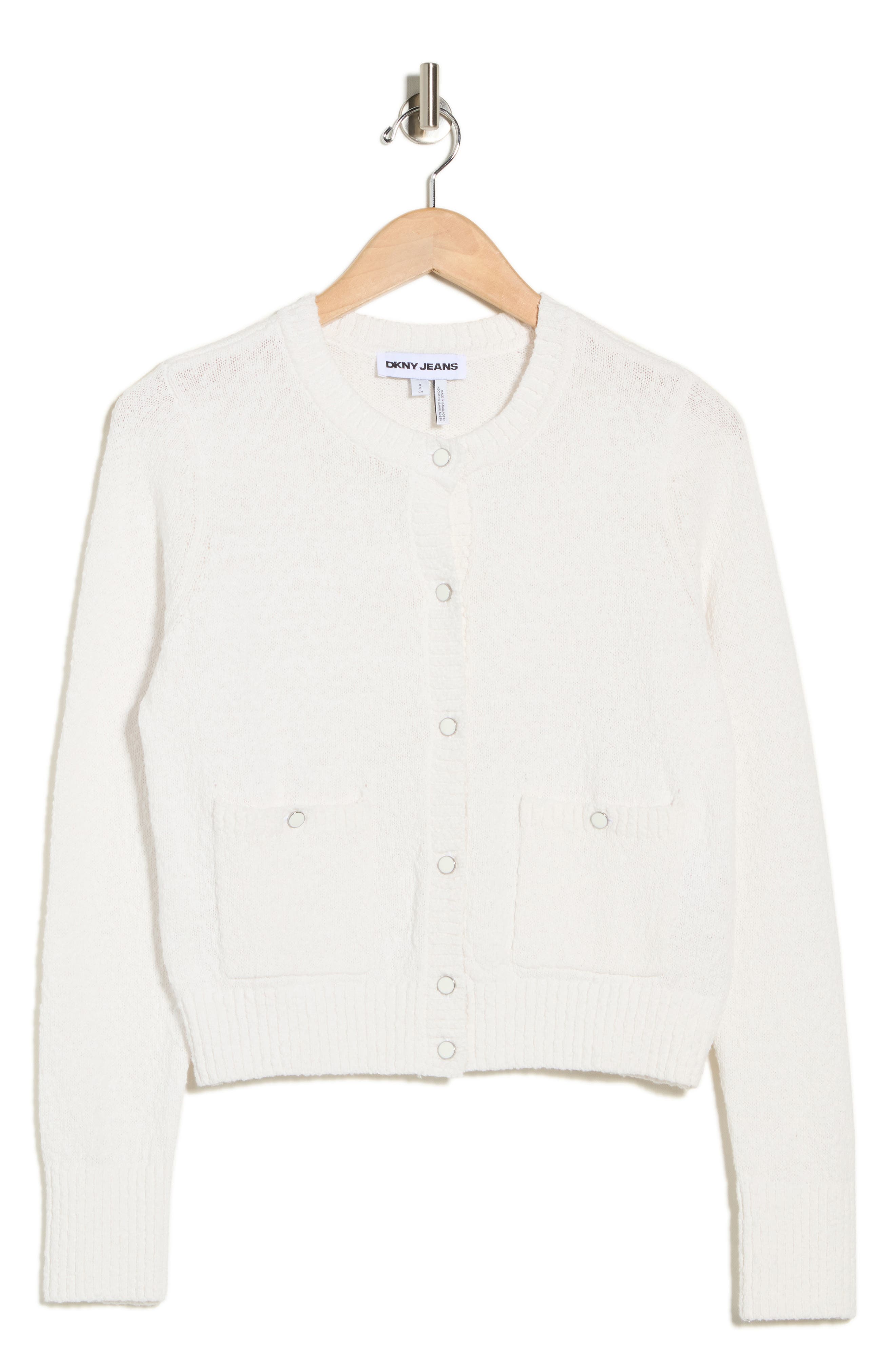 DKNY Jeans Button Front Cotton Cardigan