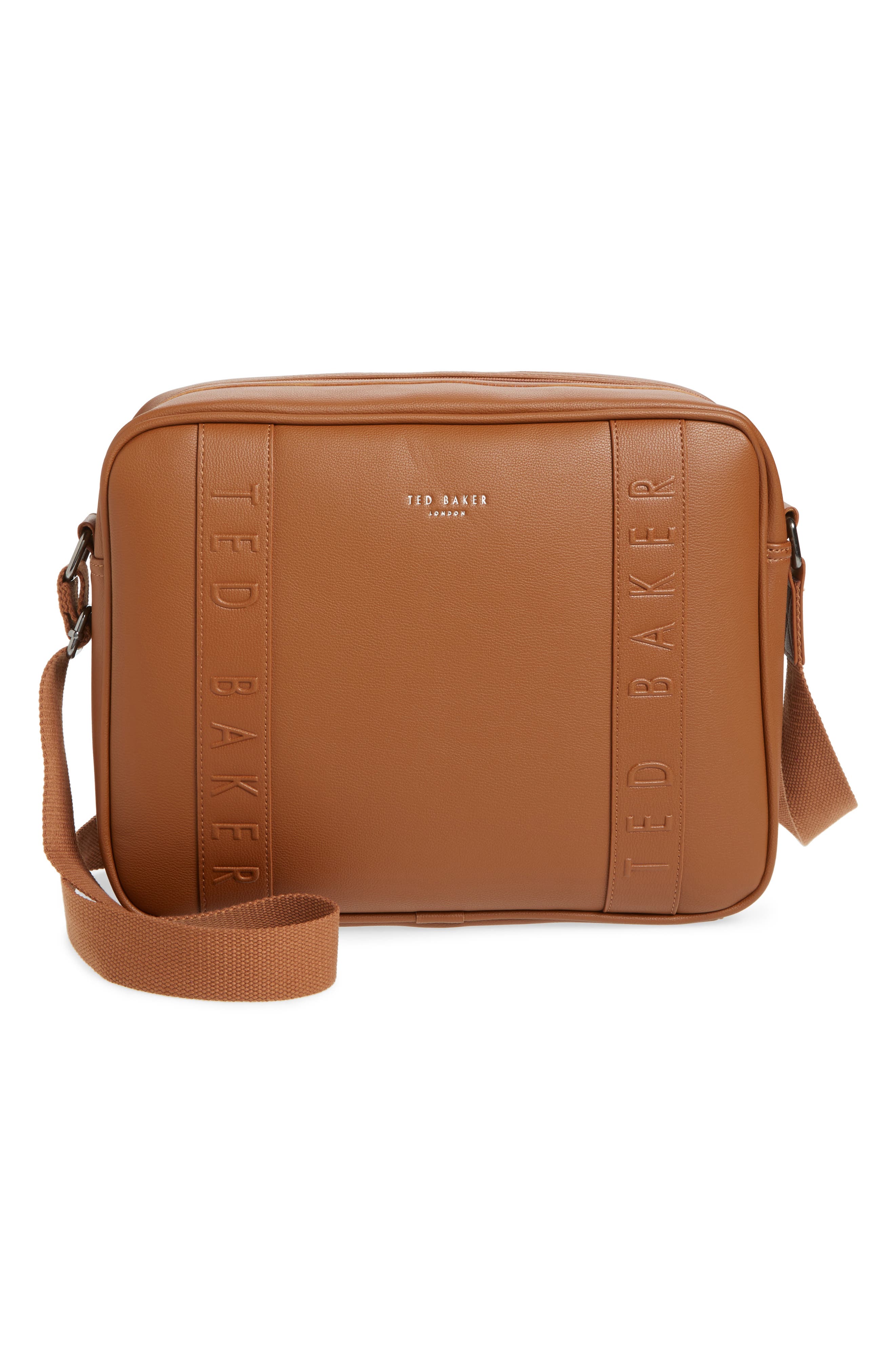 Ted Baker London Tabla Dispatch Faux Leather Messenger Bag, Main, color, 