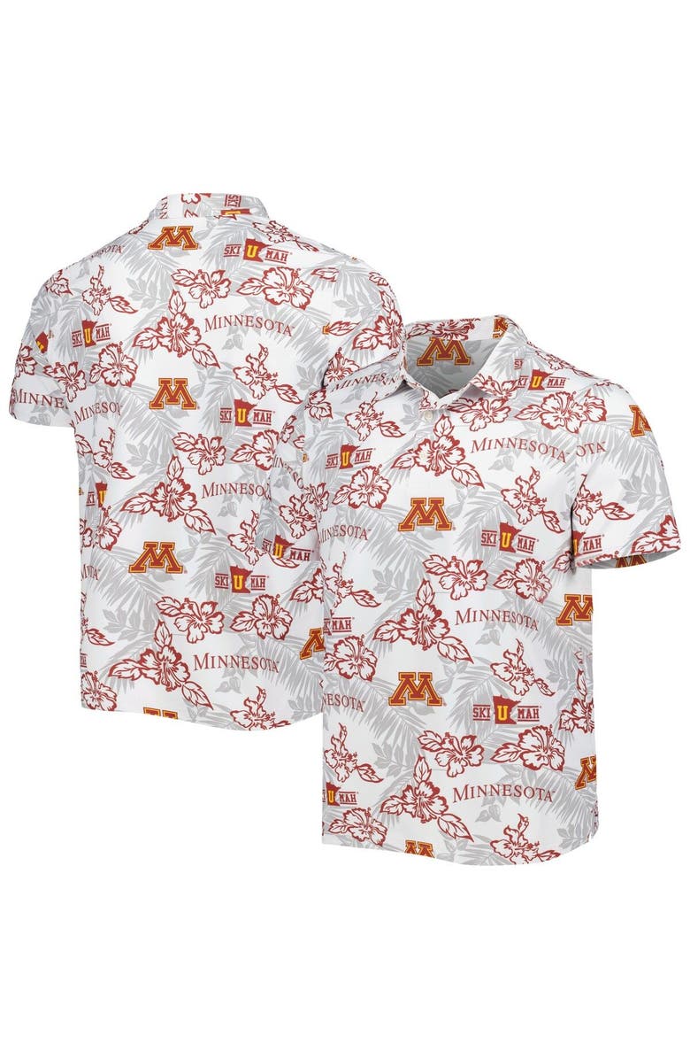 Reyn Spooner Men's Reyn Spooner White Minnesota Golden Gophers Performance Polo, Main, color, 
