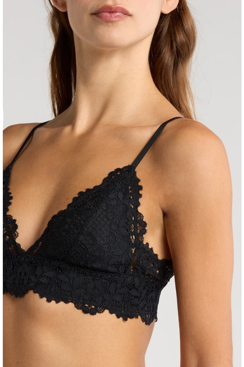 Success Triangle Bralette, Alternate, color, BLACK