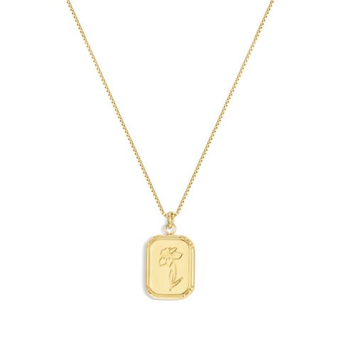 Audrey Birth Flower Pendant Necklace