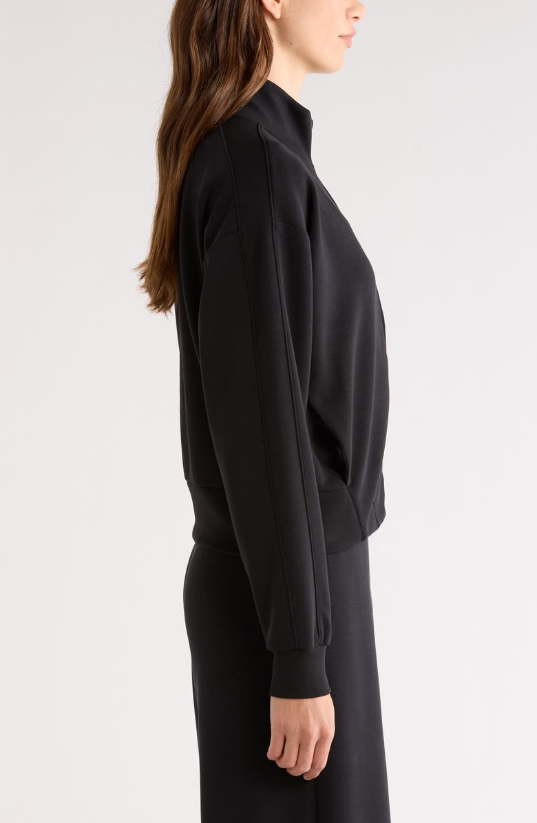 Zella Ultrasoft Zip Jacket, Alternate, color, Black