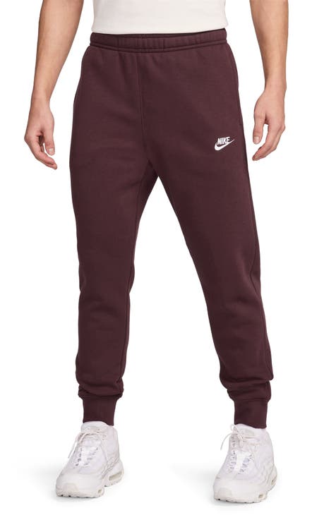 Mens burgundy sweatpants sale