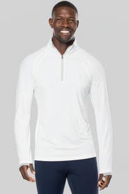 Coolibar Men's Half-Zip Rash Guard, UPF 50+ Sun Protection, Ultimate