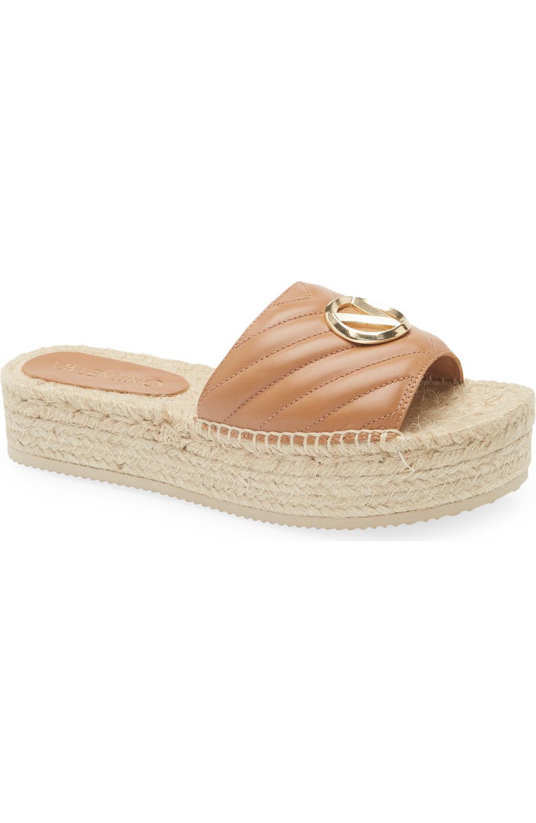 VALENTINO BY MARIO VALENTINO Clabee VLOGO Platform Sandal, Main, color, Brown