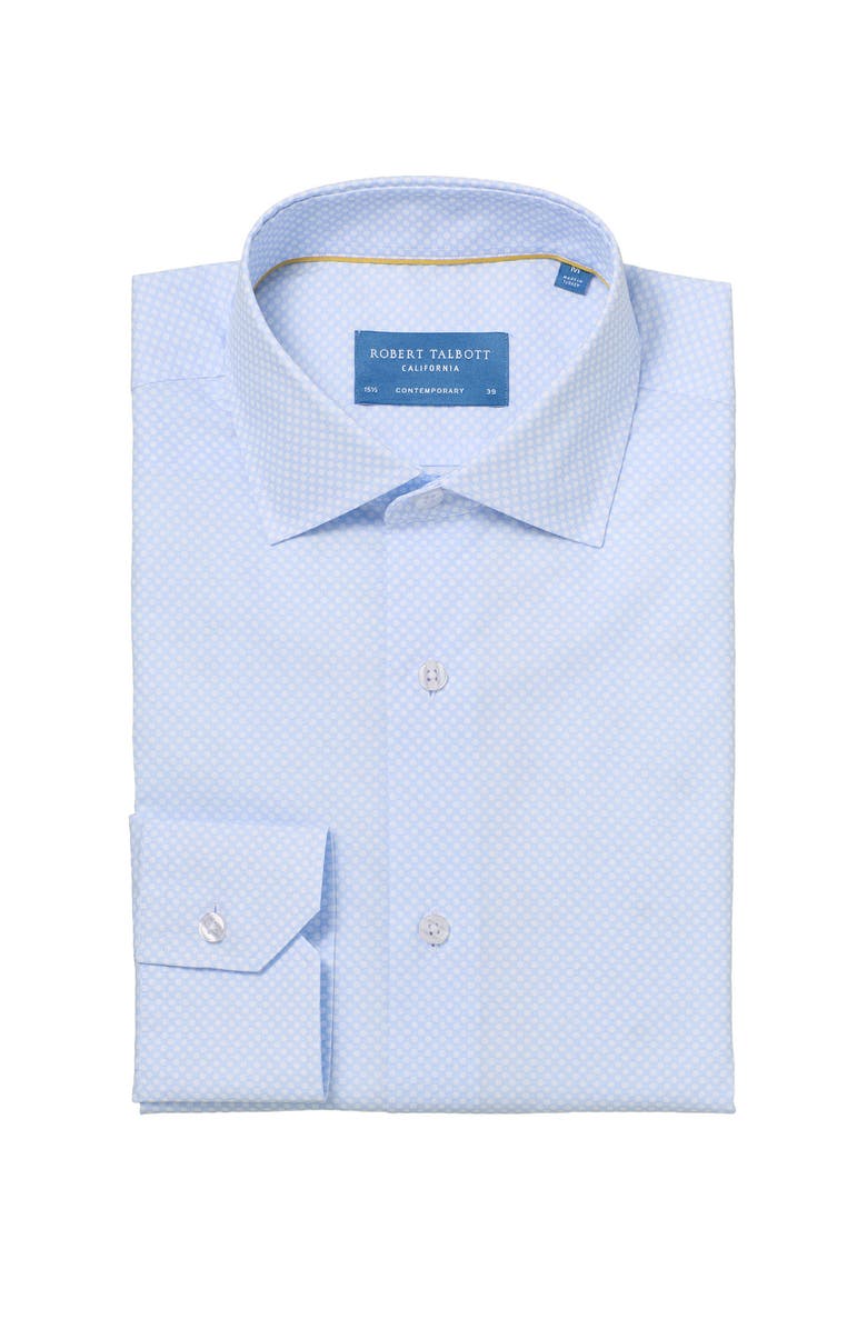 Robert Talbott Reynolds Contemporary Circle Print Shirt, Main, color, Light Blue