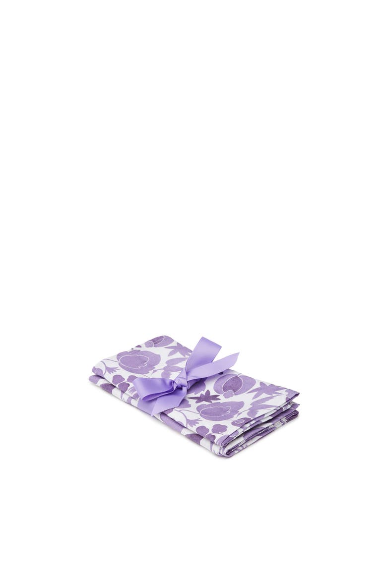 Large Napkins Set Of 2 (45X45) Wildbird Viola Small Purple, Main, color, Wildbird Viola Small Purple