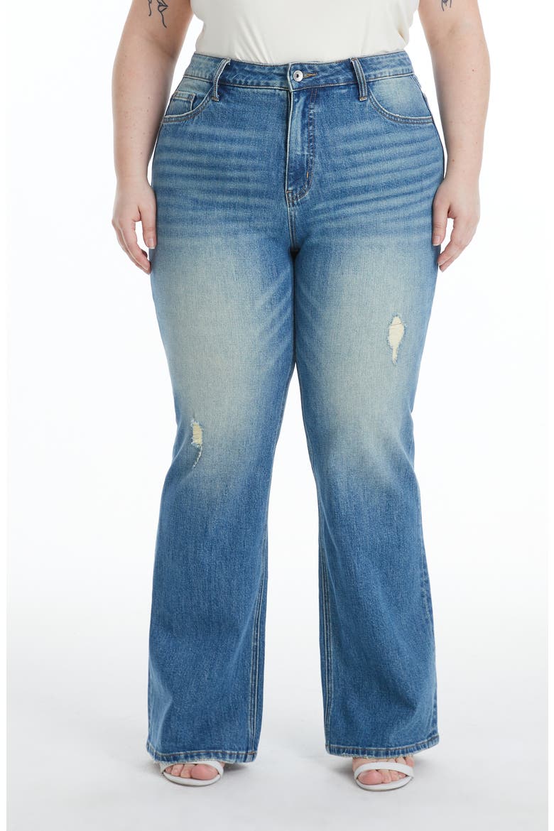 High Waist Bootcut Jeans, Main, color, RETRO