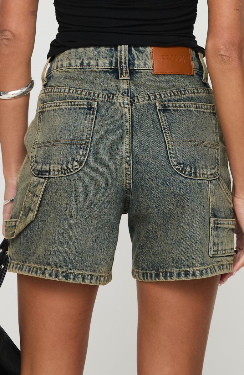 Princess Polly Lou Denim Carpenter Shorts, Alternate, color, 