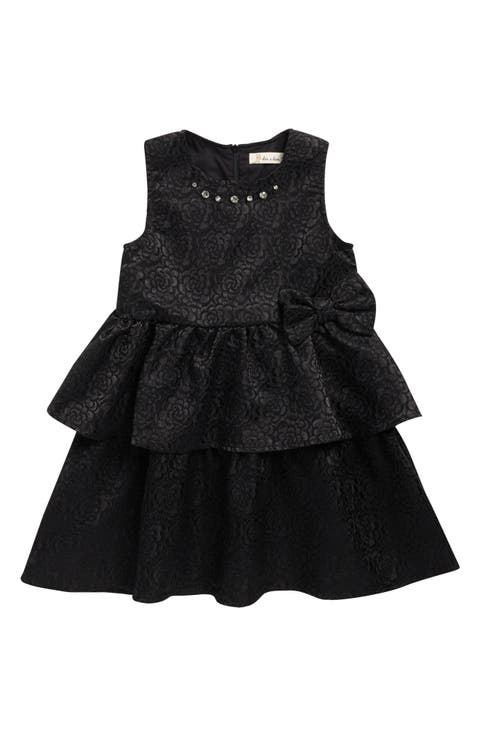 Kids' Floral Jewel Neck Tiered Dress (Toddler & Little Kid)