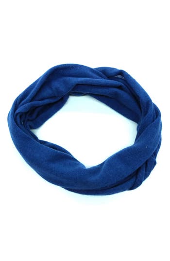 Portolano Plain Loop Scarf In Blue