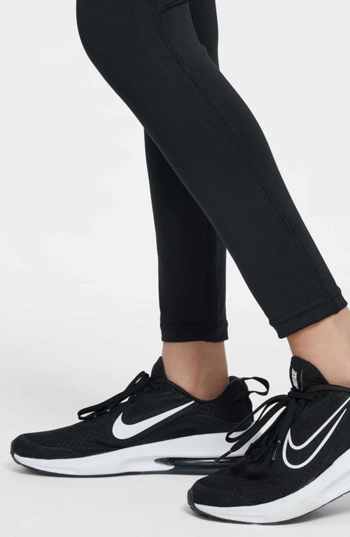 Nike Women's  Pro Girls' Dri-fit Mid-rise Leggings In Black