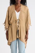 Vince Camuto Cinch Waist Tassel Trim Topper
