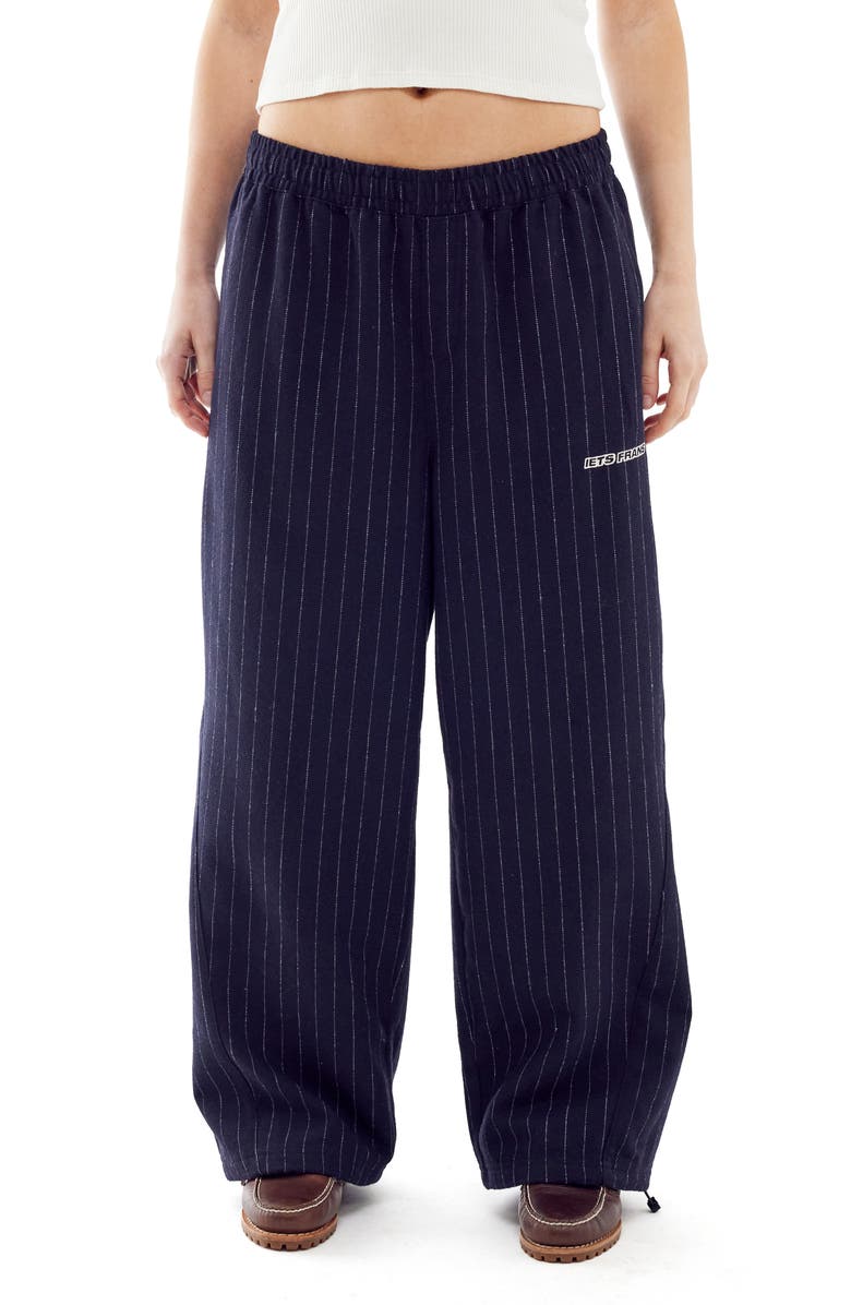 Iets Frans Knox Pinstripe Pull-On Wide Leg Pants, Main, color, 