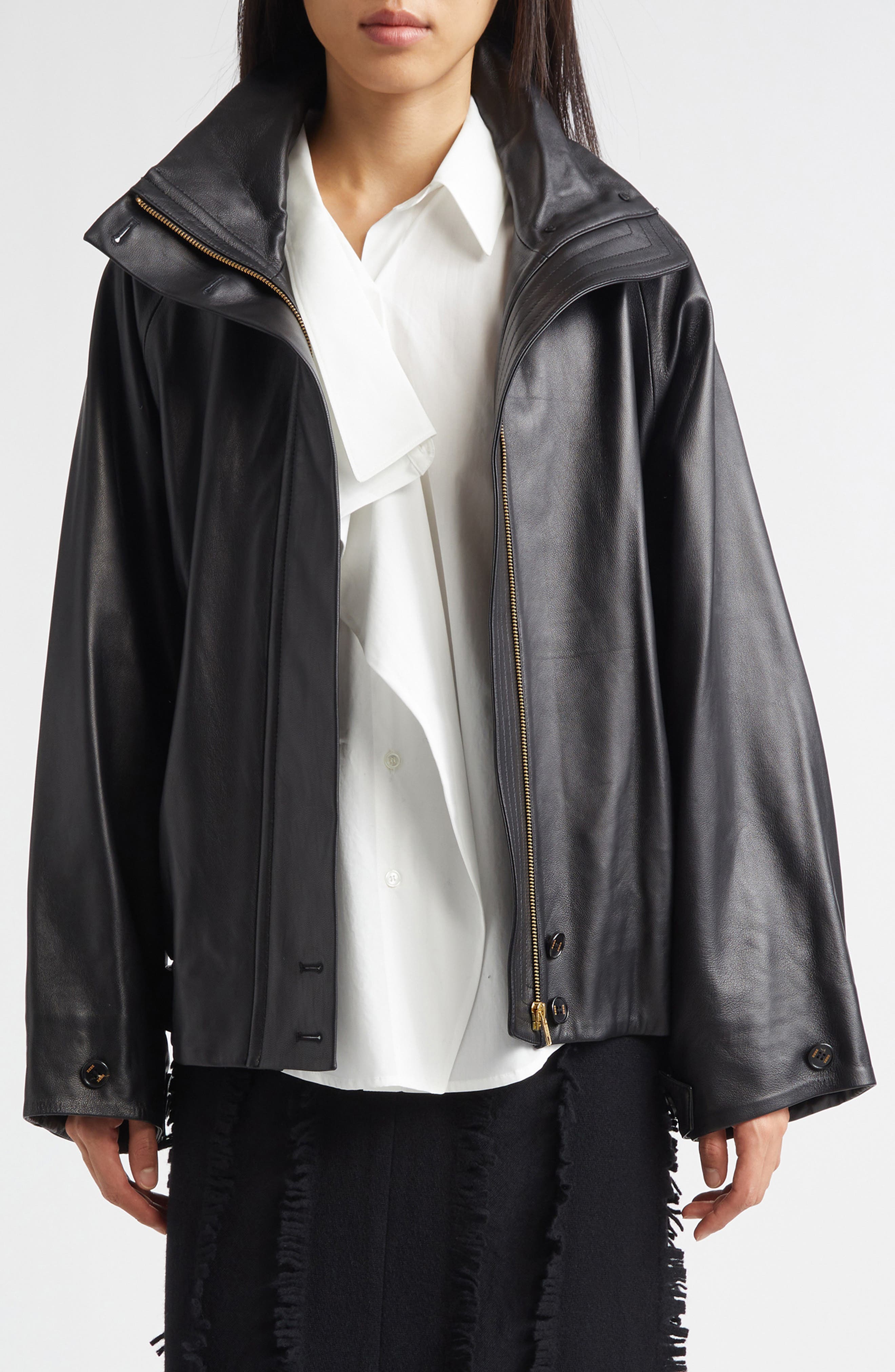 Leather Bomber Jacket