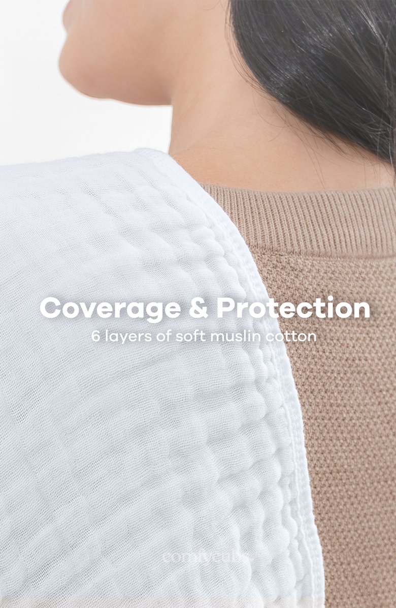 Comfy Cubs Muslin Burp Cloths - Pack of 6, Alternate, color, White