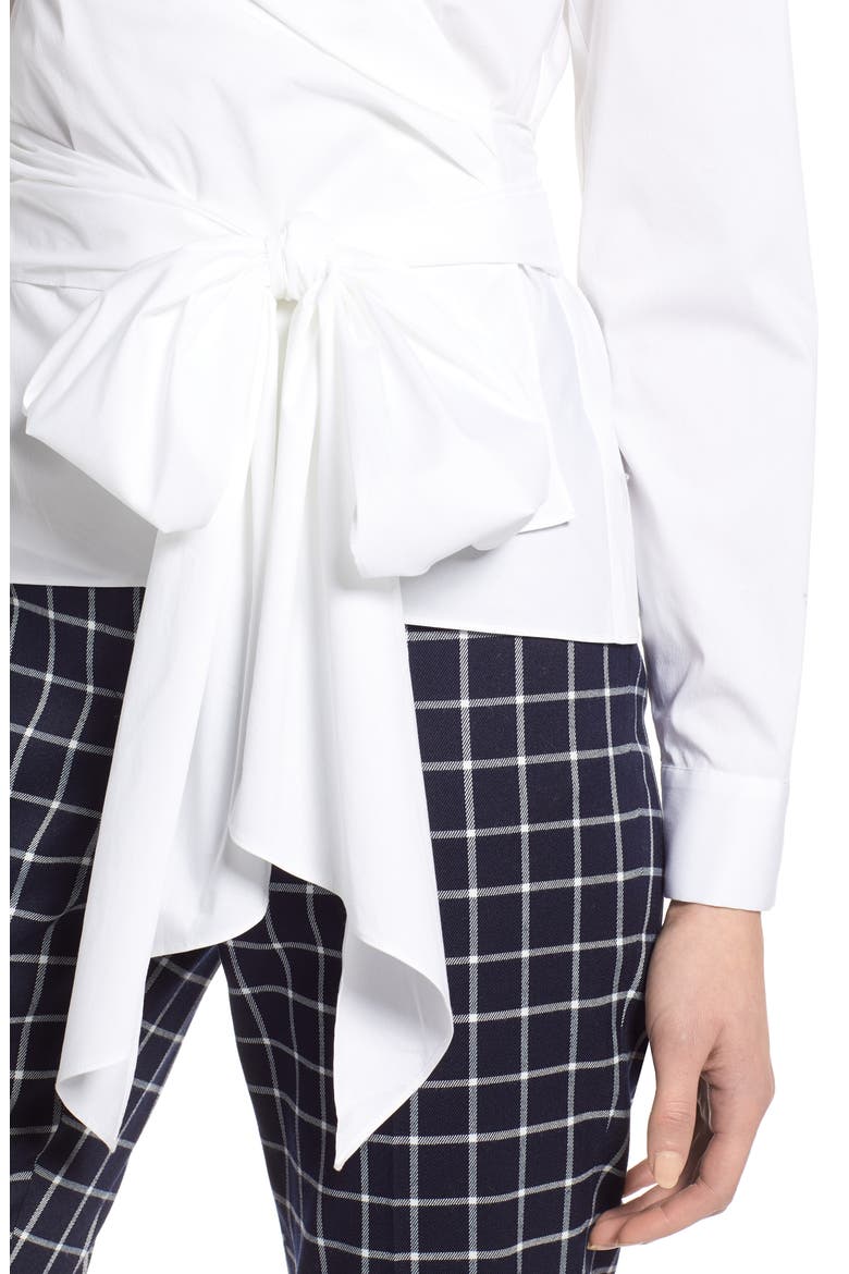Wrap Top, Alternate, color, WHITE