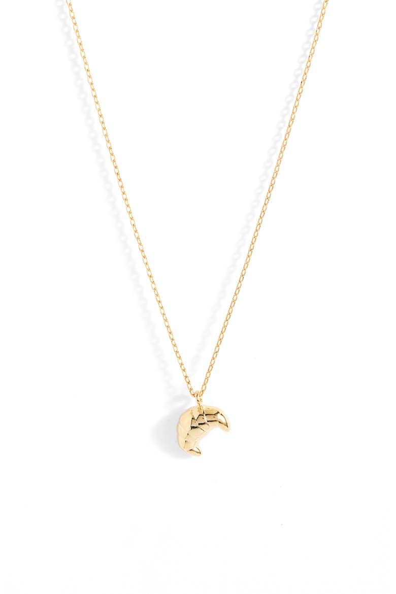 Croissant Necklace, Alternate, color, GOLD