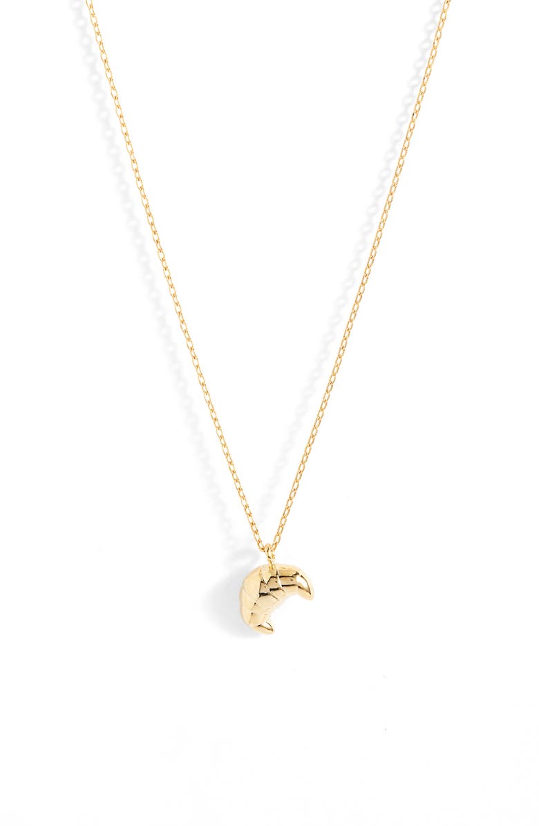Estella Bartlett Croissant Necklace, Alternate, color, Gold