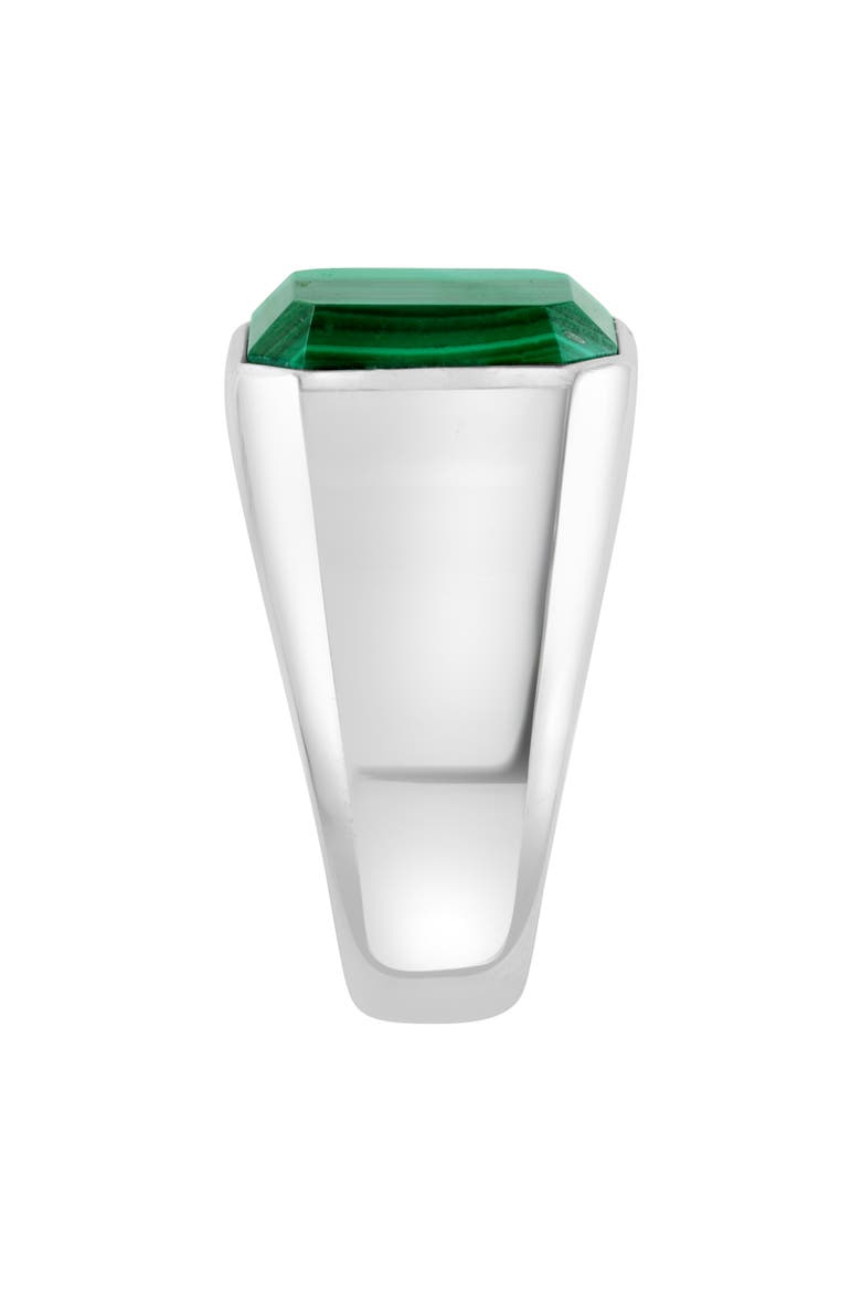 Men's Malachite Signet Ring, Alternate, color, GREEN