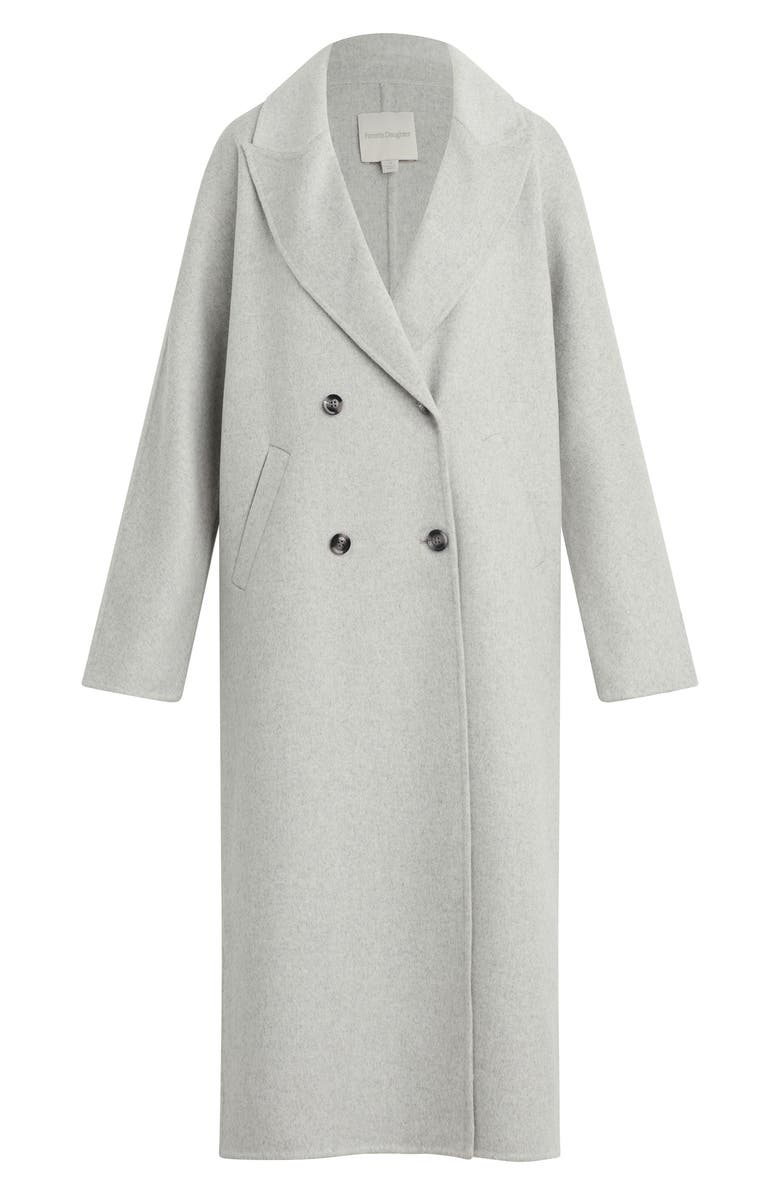Favorite Daughter The Luca Wool Blend Double Breasted Coat, Alternate, color, Light Gray