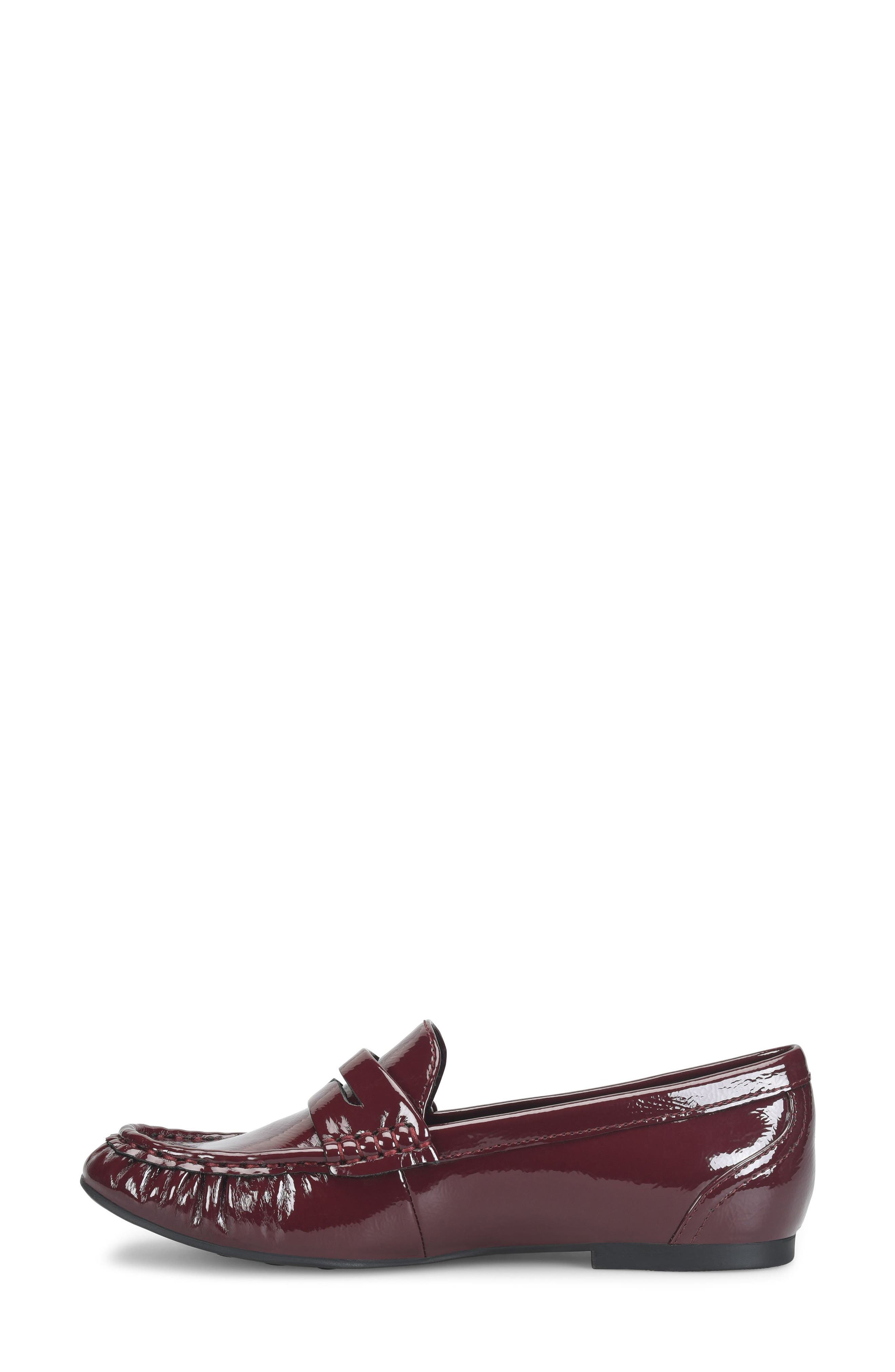Lyra Penny Loafer, Alternate, color, BURGUNDY PATENT