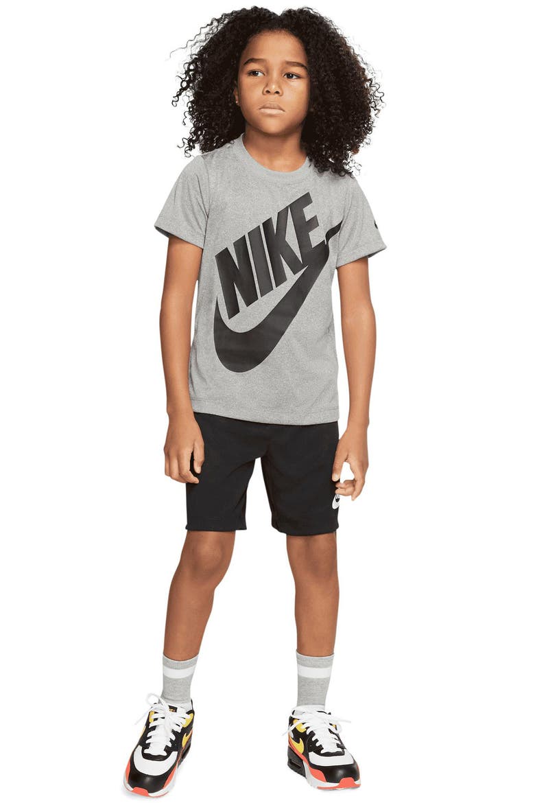 Kids' Futura Graphic Tee & Shorts Set, Alternate, color, BLACK