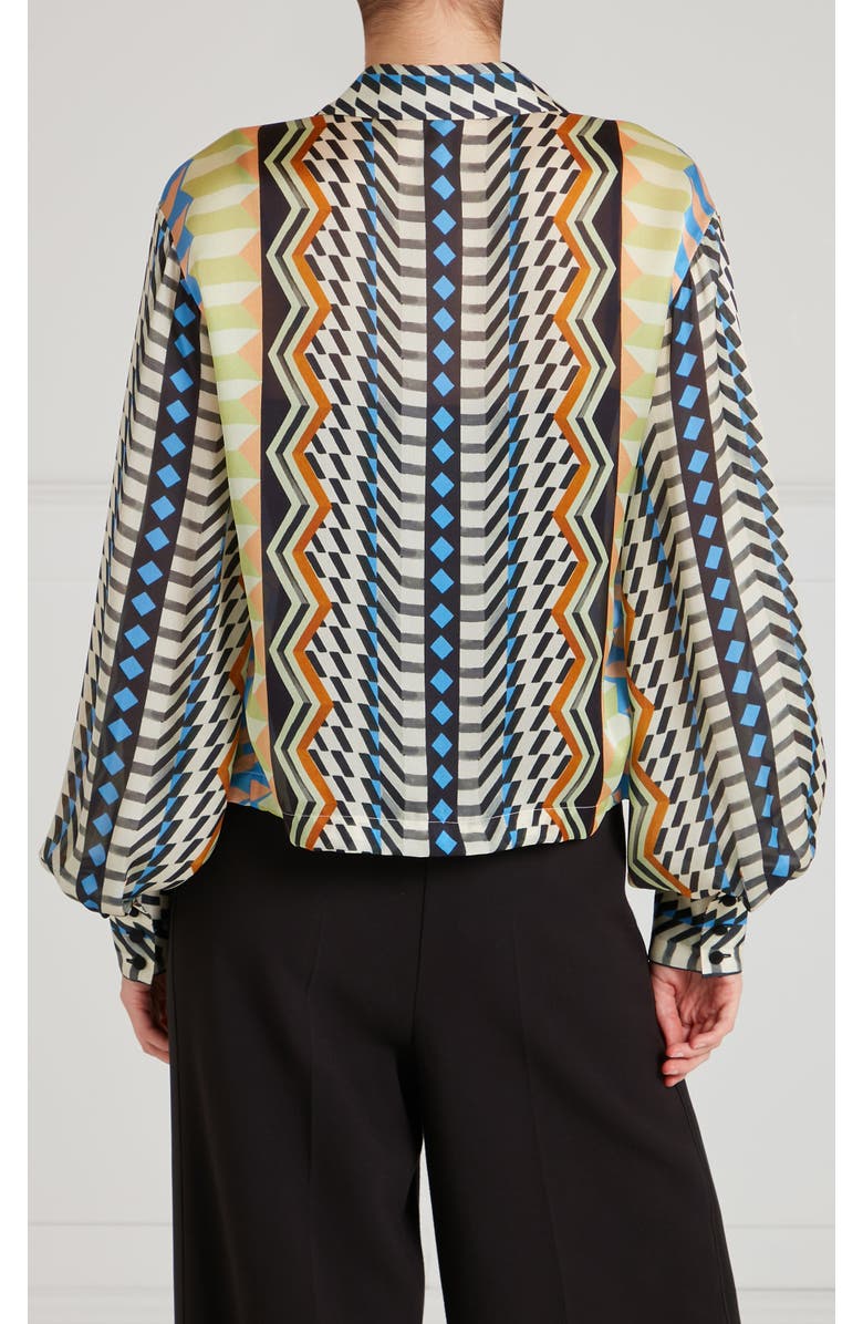 Temperley London Meryl Shirt, Alternate, color, Provence Blue Mix