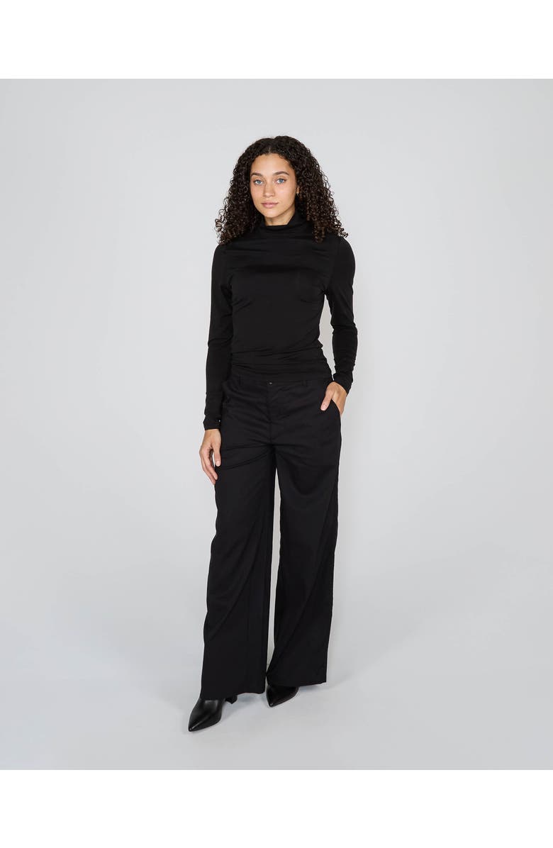 Lords of Harlech Kate Stretch Knit Turtleneck, Alternate, color, Black
