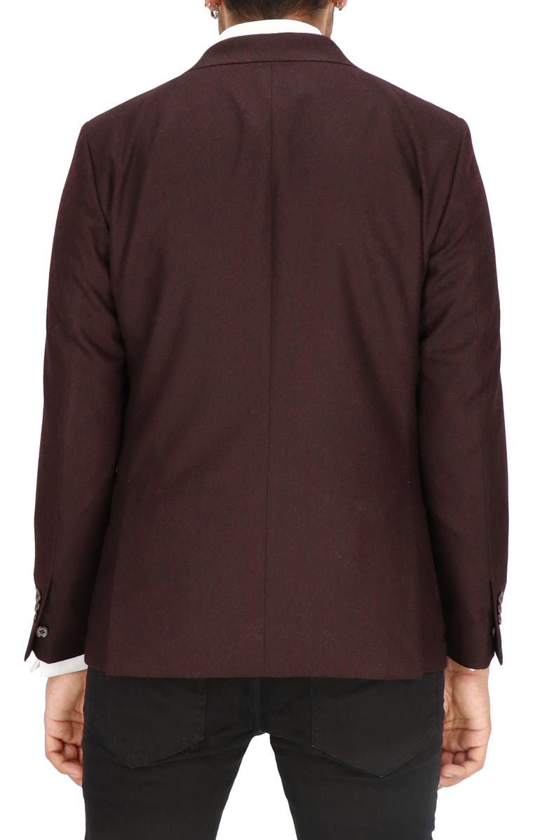 Scotch & Soda Solid Merlot Wool Sport Coat, Alternate, color, Wine