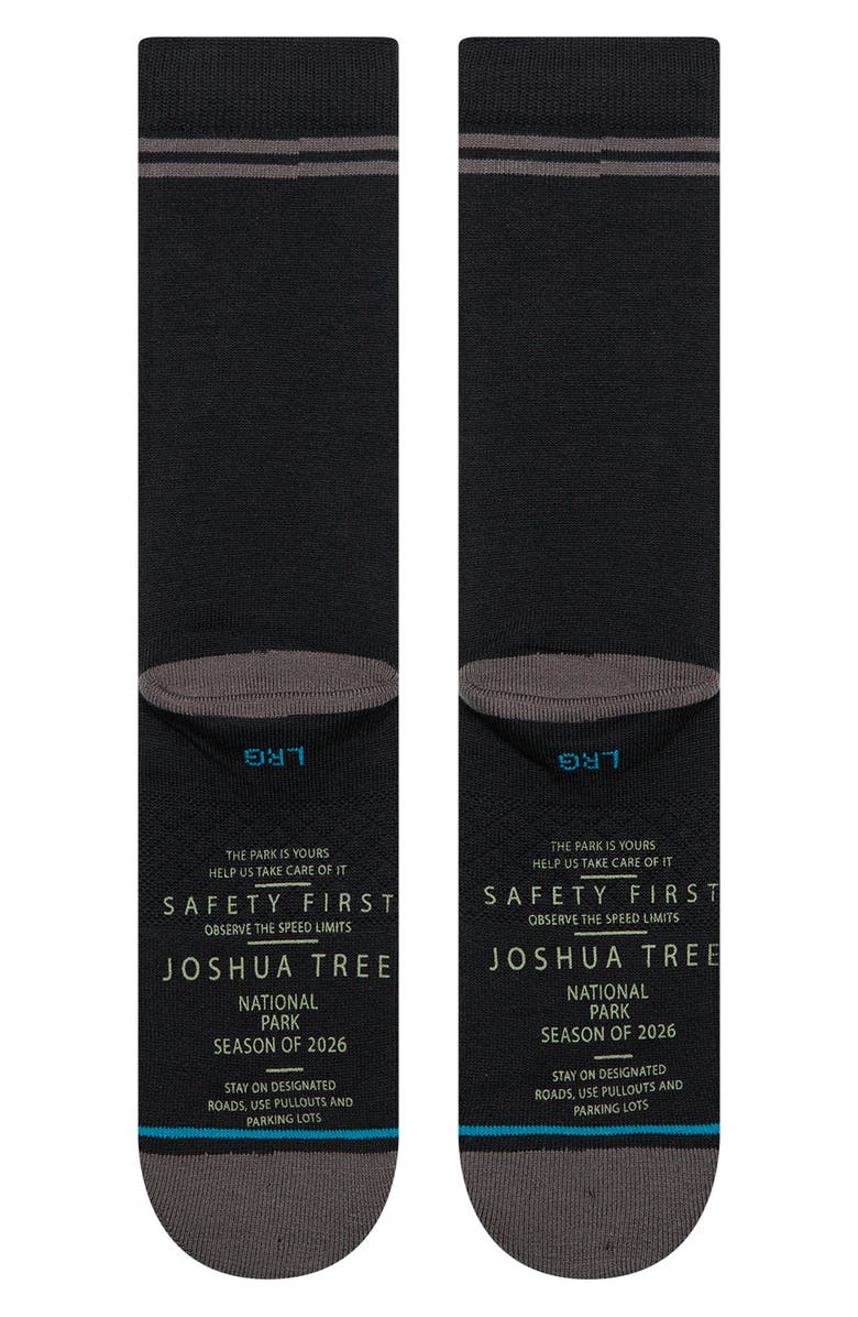 Stance Joshua Tree Crew Socks, Alternate, color, Black