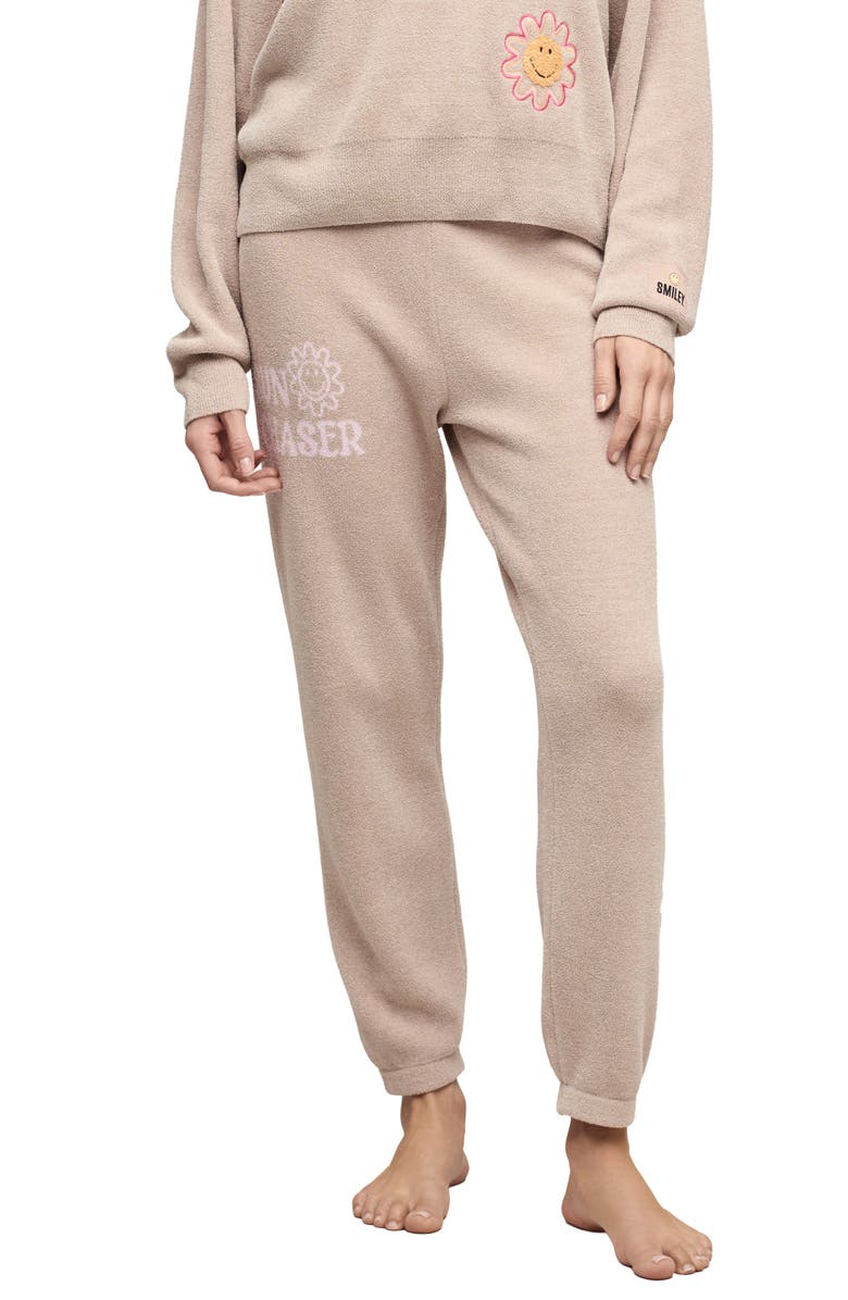 Barefoot Dreams<sup>®</sup> CozyChic Ultra Lite<sup>®</sup> Smiley Sun Chaser Joggers, Main, color, Willow Multi