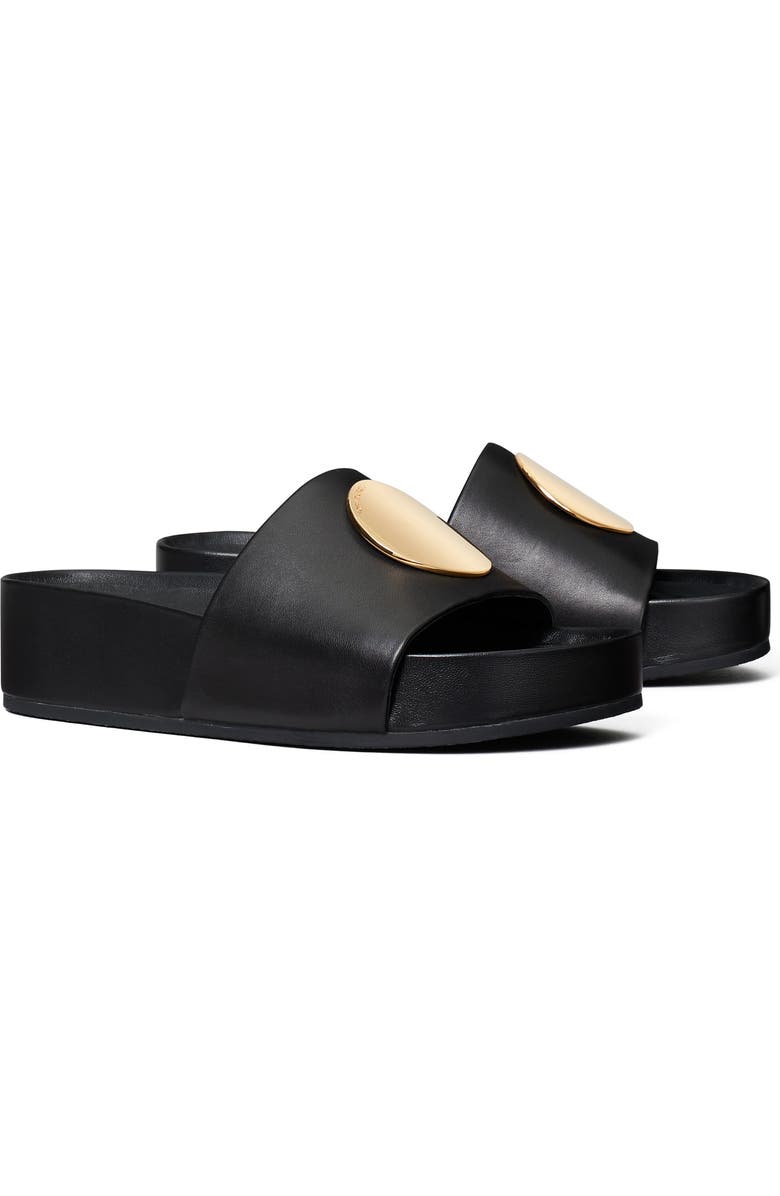 Tory Burch Patos Platform Slide Sandal, Main, color, Perfect Black