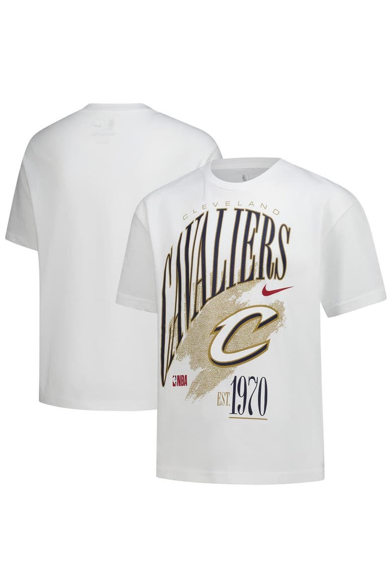 Youth Nike  White Cleveland Cavaliers Hardwood Classics Champs Max90 T-Shirt, Main, color, White