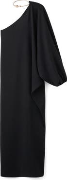 MANGO One-Shoulder Maxi Dress