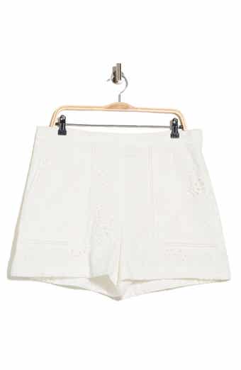 JASON WU Embroidered Eyelet Cotton Shorts
