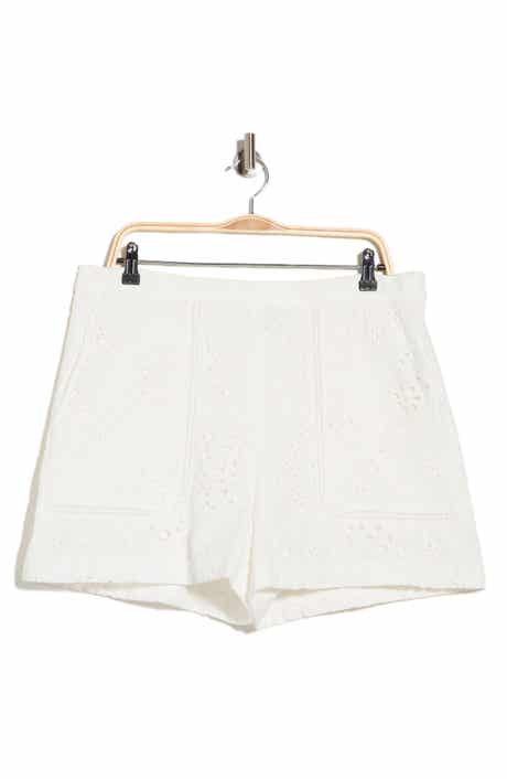 JASON WU Embroidered Eyelet Cotton Shorts