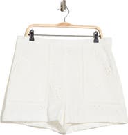 JASON WU Embroidered Eyelet Cotton Shorts