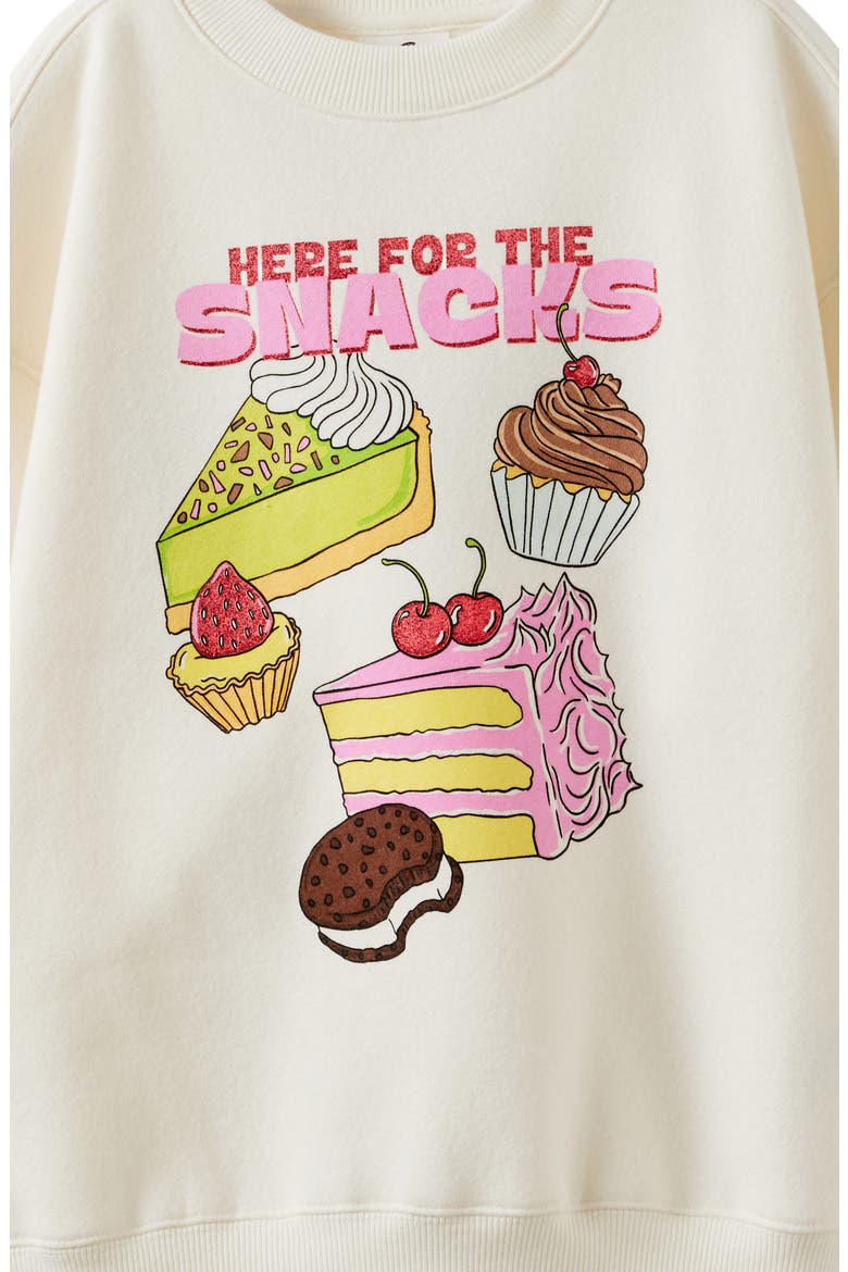 Kid's Sammy Oversized Crew, Alternate, color, Dark Vanilla Here Come The