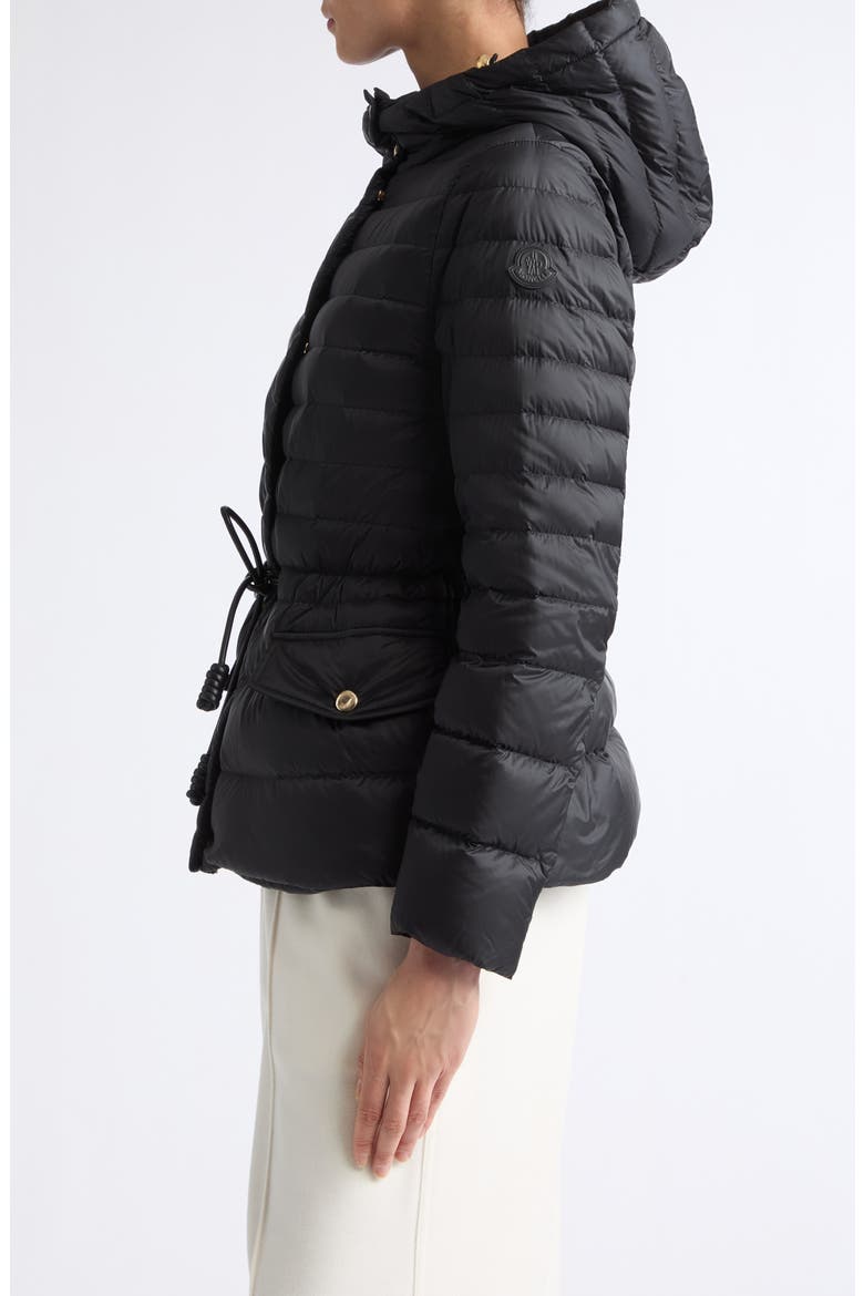 Raies Quilted Down Puffer Jacket, Alternate, color, BLACK