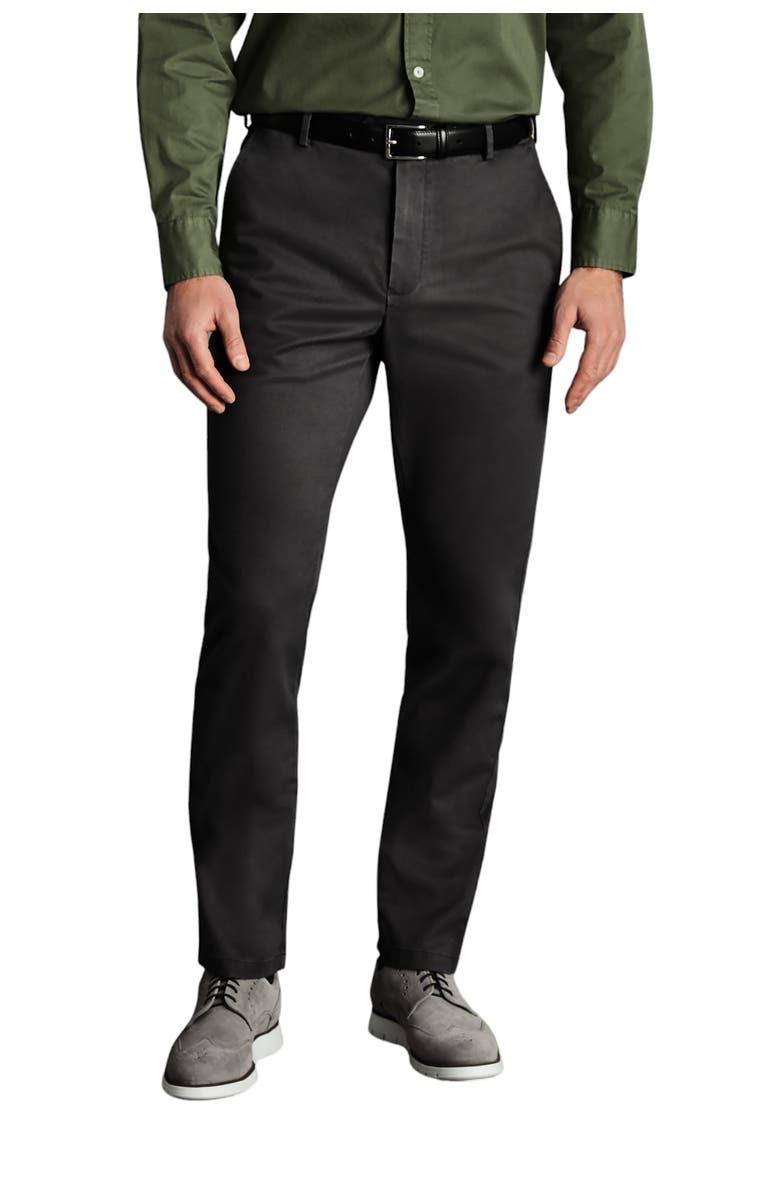 Charles Tyrwhitt Slim Fit Ultimate Non-Iron Chino, Main, color, Dark Grey